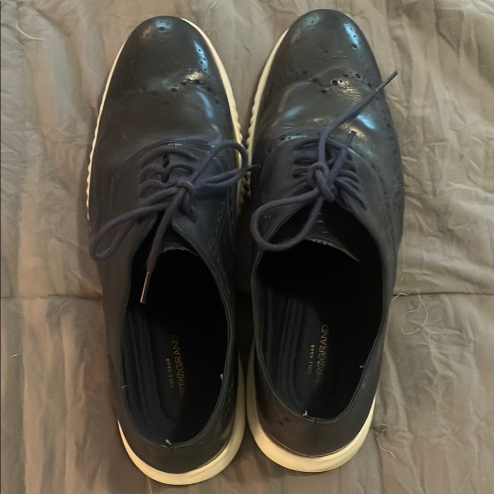 Men's Navy Blue Cole Haan Dress Shoes